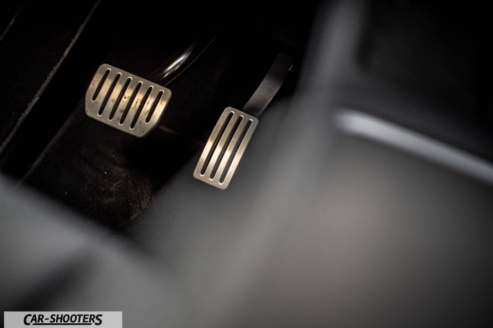 Tesla Model Y Performance – detail, metal pedal close-up