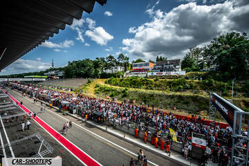detail, at a racetrack pit lane