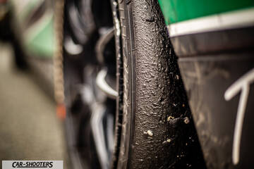 detail, slick tire close-up