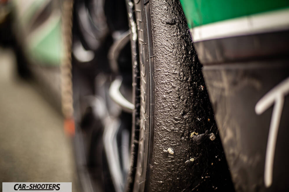 detail, slick tire close-up