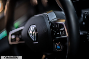 Renault Megane E TECH – detail, steering wheel close-up