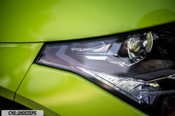 Skoda Enyaq – detail, headlight close-up
