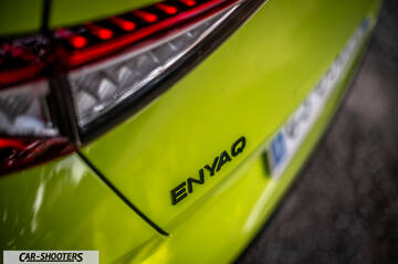 Skoda Enyaq – detail, rear badge close-up