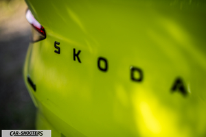 Skoda Enyaq – detail, rear badge close-up